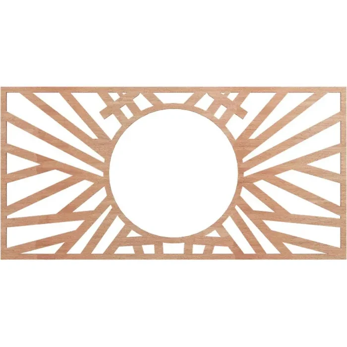 0.25 in. x 24 in. x 12 in. Wood (Cherry) Medallion Moulding