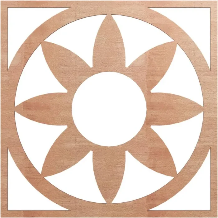 0.25 in. x 24 in. x 24 in. Wood (Cherry) Medallion Moulding