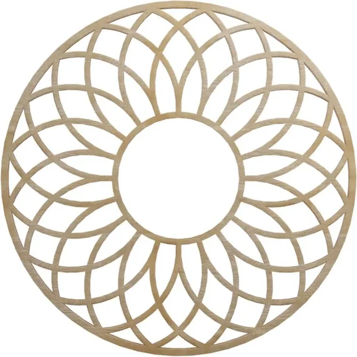 0.25 in. x 26 in. x 26 in. Wood (Hickory) Medallion Moulding