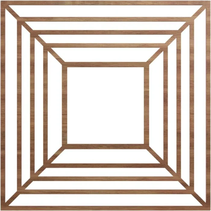 0.25 in. x 26 in. x 26 in. Wood (Walnut) Medallion Moulding