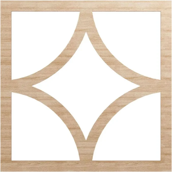 0.25 in. x 28 in. x 28 in. Wood (Alder) Medallion Moulding