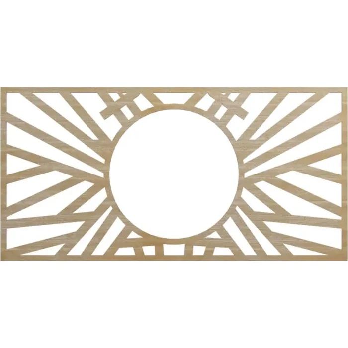0.25 in. x 30 in. x 15 in. Wood (Hickory) Medallion Moulding