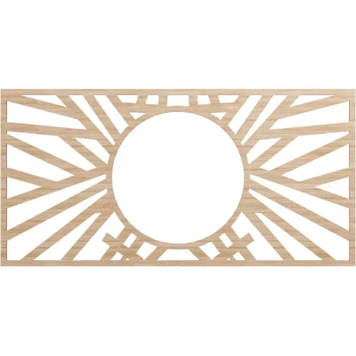 0.25 in. x 32 in. x 16 in. Wood (Alder) Medallion Moulding