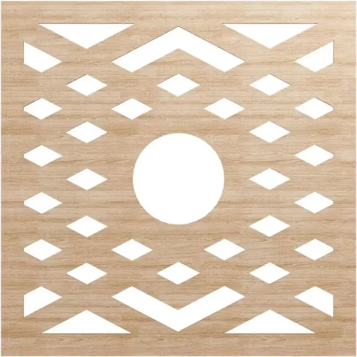 0.25 in. x 32 in. x 32 in. Wood Medallion Moulding