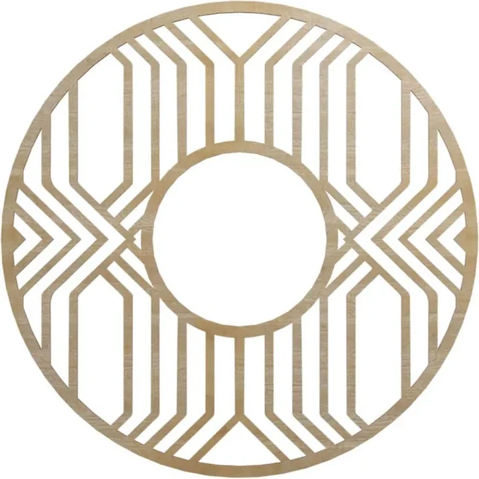 0.25 in. x 32 in. x 32 in. Wood Medallion Moulding