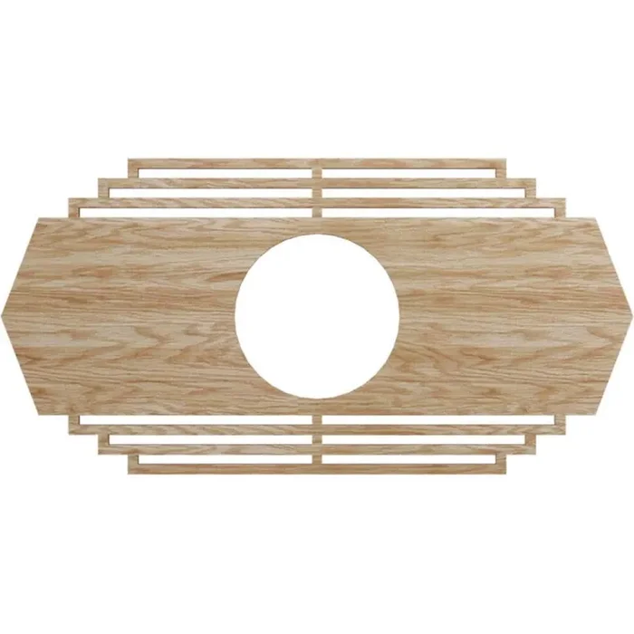0.25 in. x 4.25 in. x 8 in. Wood Medallion Moulding