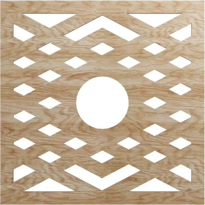 0.25 in. x 5.125 in. x 20 in. Wood Medallion Moulding