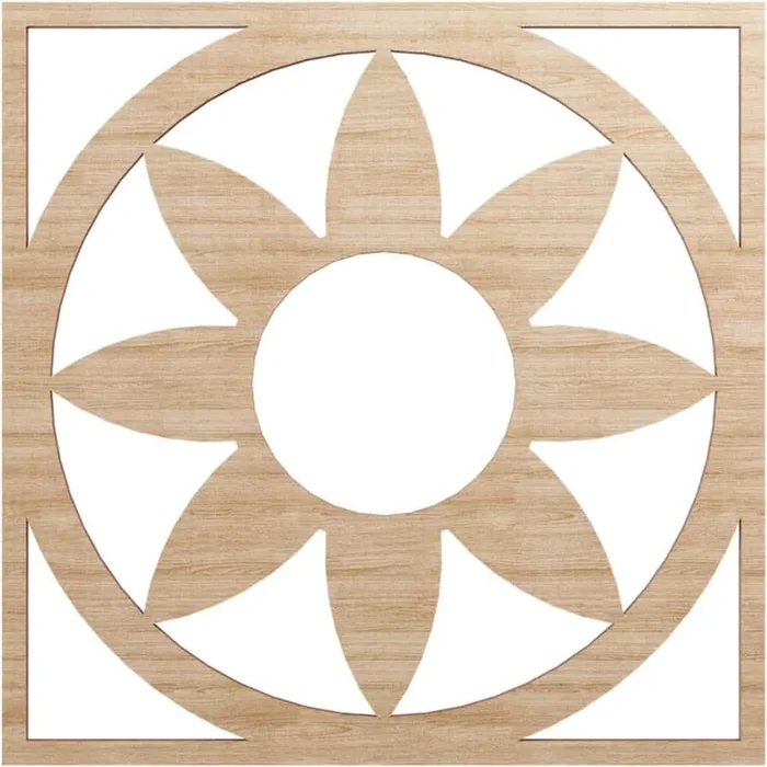 0.25 in. x 5.5 in. x 16 in. Wood Medallion Moulding