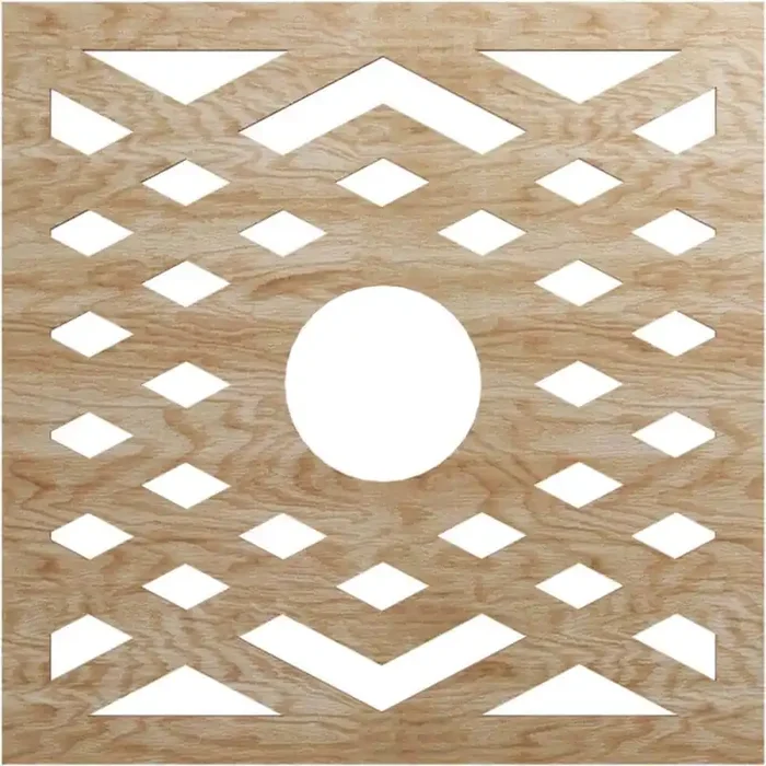 0.25 in. x 5.75 in. x 22 in. Wood Medallion Moulding