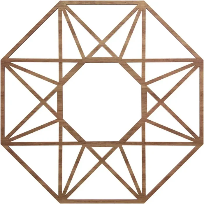 0.25 in. x 6.25 in. x 16 in. Wood Medallion Moulding