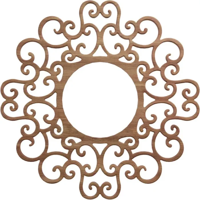 0.25 in. x 6.875 in. x 18 in. Wood Medallion Moulding