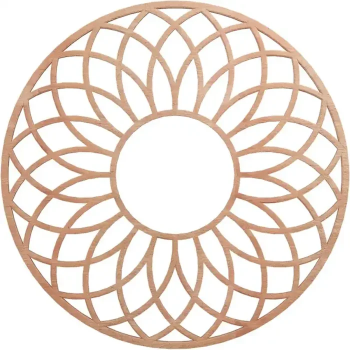 0.25 in. x 7.5 in. x 22 in. Wood Medallion Moulding