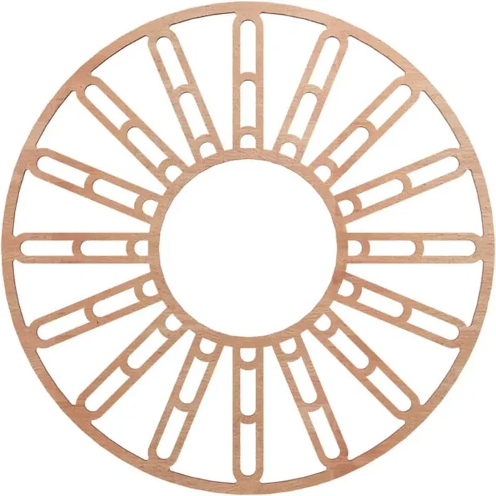 0.25 in. x 8 in. x 22 in. Wood Medallion Moulding