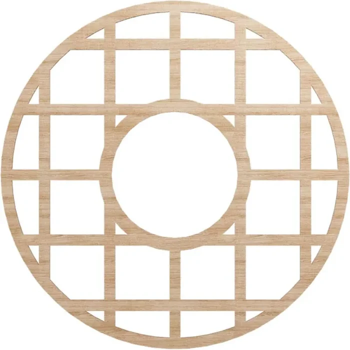 0.375 in. D x 34 in. W x 34 in. H Wood (Alder) Medallion Moulding