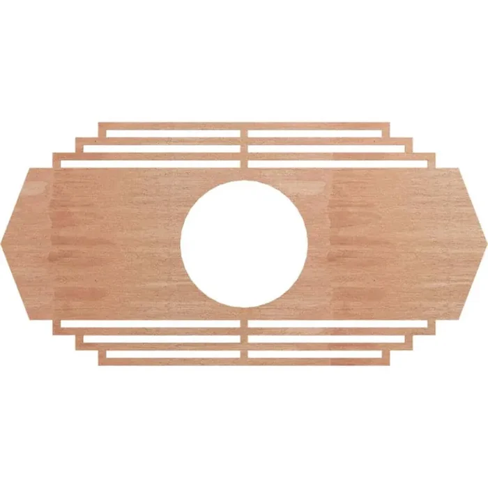 0.375 in. D x 38 in. W x 38 in. H Wood (Cherry) Medallion Moulding