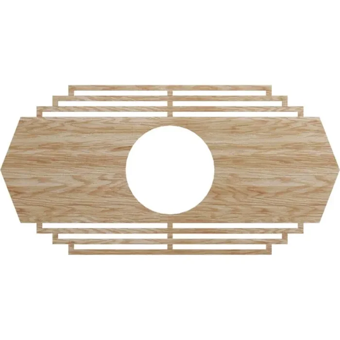 0.375 in. D x 40 in. W x 40 in. H Wood (Red Oak) Medallion Moulding