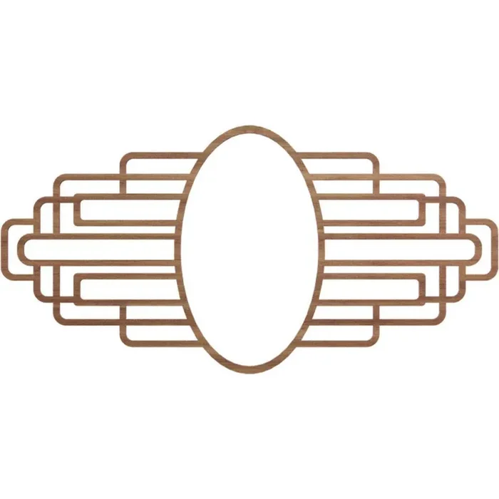 0.375 in. x 32 in. x 16 in. Wood (Walnut) Medallion Moulding