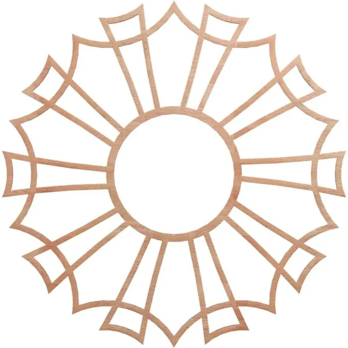 0.375 in. x 32 in. x 32 in. Wood Medallion Moulding