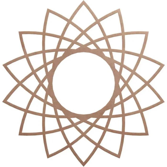 0.375 in. x 34 in. x 34 in. Wood Medallion Moulding