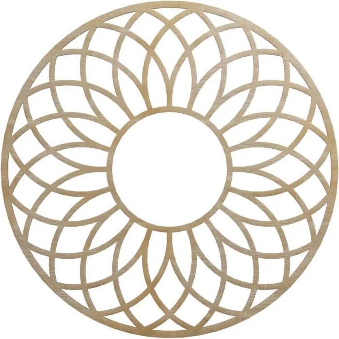 0.375 in. x 34 in. x 34 in. Wood Medallion Moulding