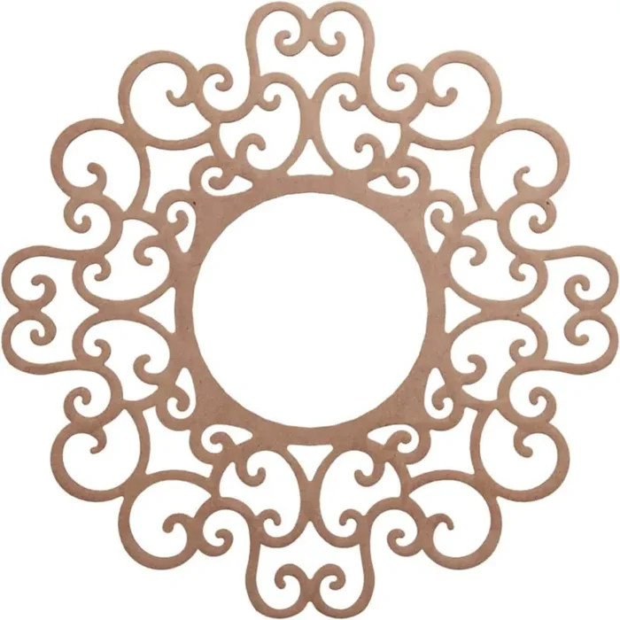 0.375 in. x 34 in. x 34 in. Wood Medallion Moulding