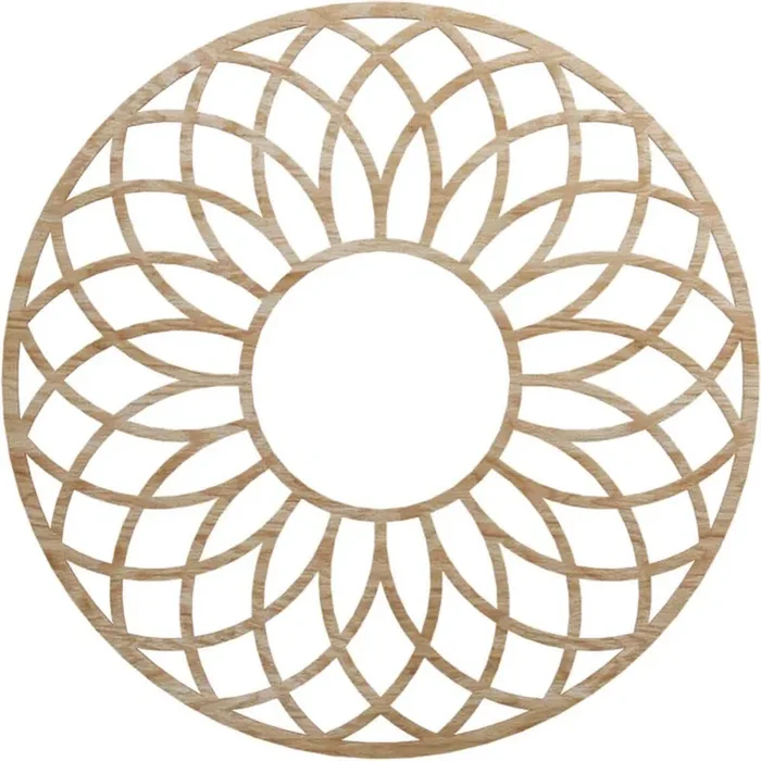 0.375 in. x 34 in. x 34 in. Wood (Red Oak) Medallion Moulding