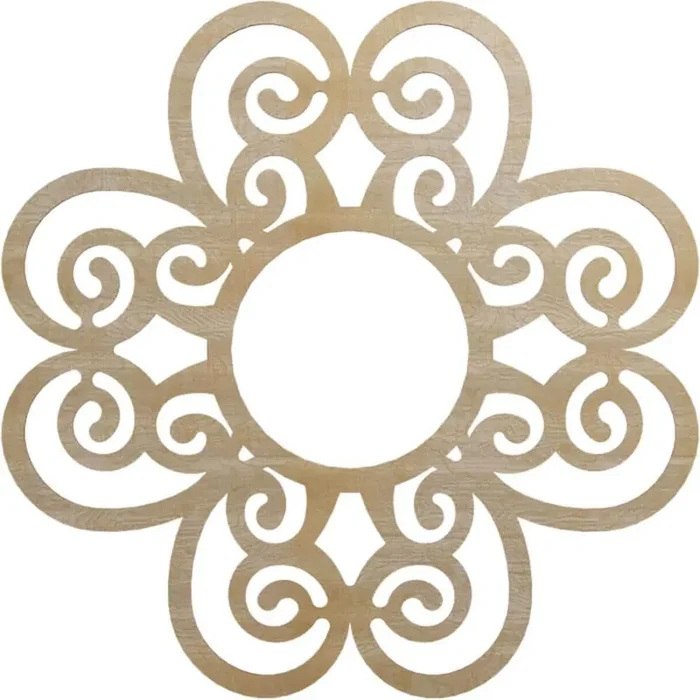 0.375 in. x 36 in. x 36 in. Wood Medallion Moulding