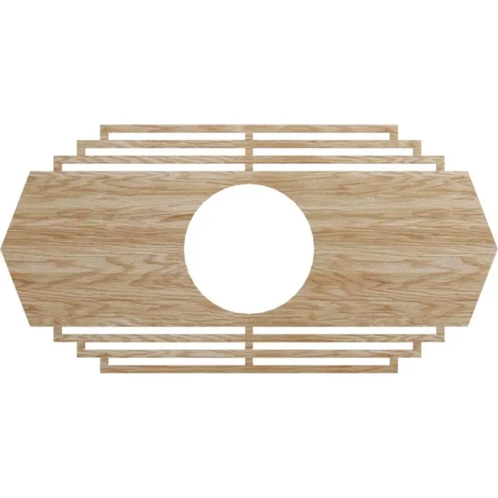 0.375 in. x 38 in. x 19 in. Wood (Red Oak) Medallion Moulding