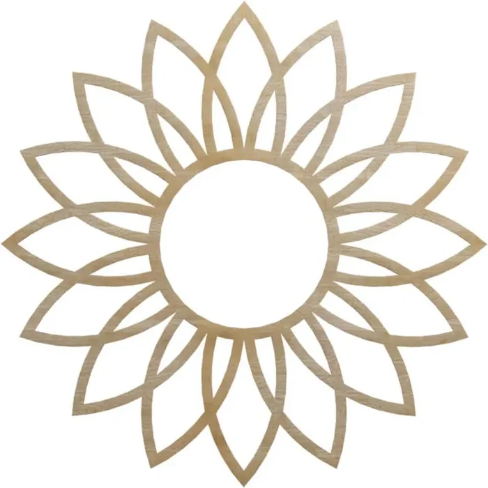 0.375 in. x 38 in. x 38 in. Wood Medallion Moulding