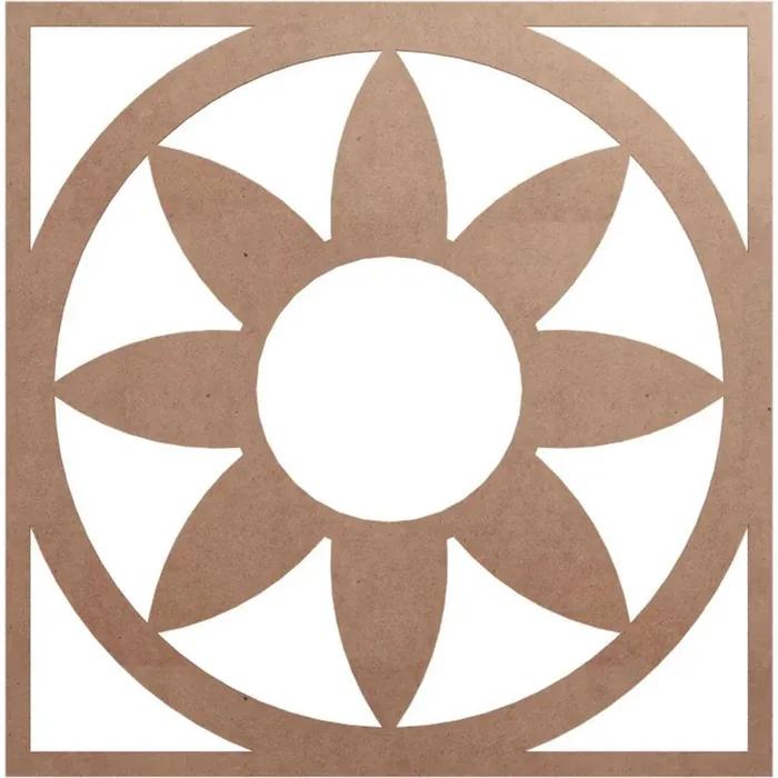 0.375 in. x 38 in. x 38 in. Wood Medallion Moulding