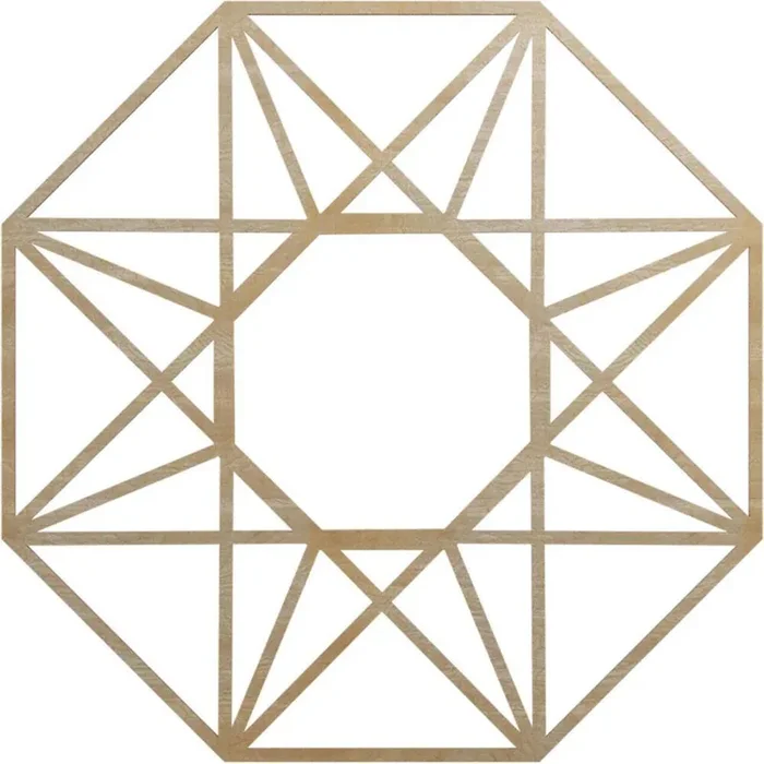 0.375 in. x 38 in. x 38 in. Wood Medallion Moulding