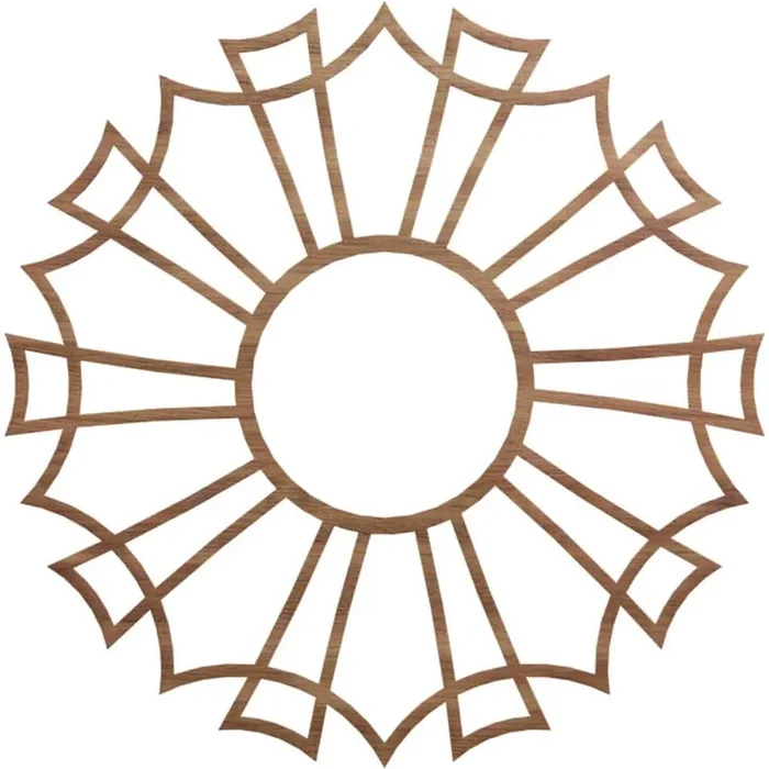 0.375 in. x 38 in. x 38 in. Wood Medallion Moulding