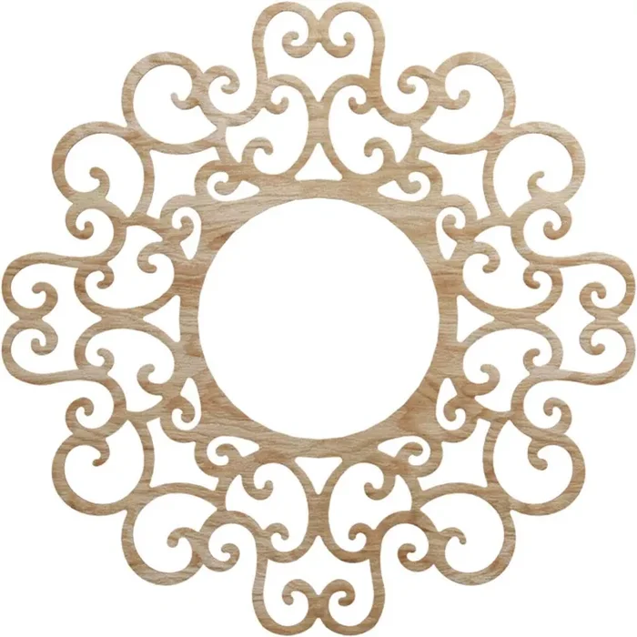 0.375 in. x 40 in. x 40 in. Wood Medallion Moulding