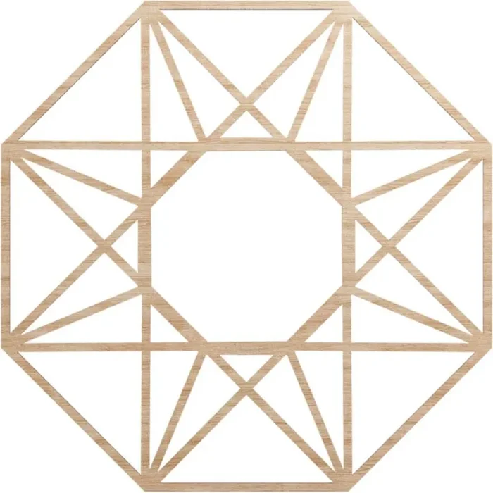 0.375 in. x 40 in. x 40 in. Wood Medallion Moulding
