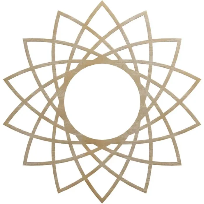 0.375 in. x 40 in. x 40 in. Wood Medallion Moulding