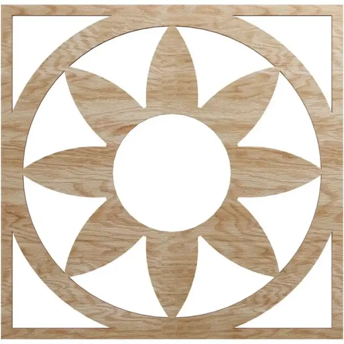 0.375 in. x 6.25 in. x 18 in. Wood Medallion Moulding