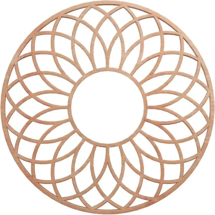 0.375 in. x 6.875 in. x 20 in. Wood Medallion Moulding