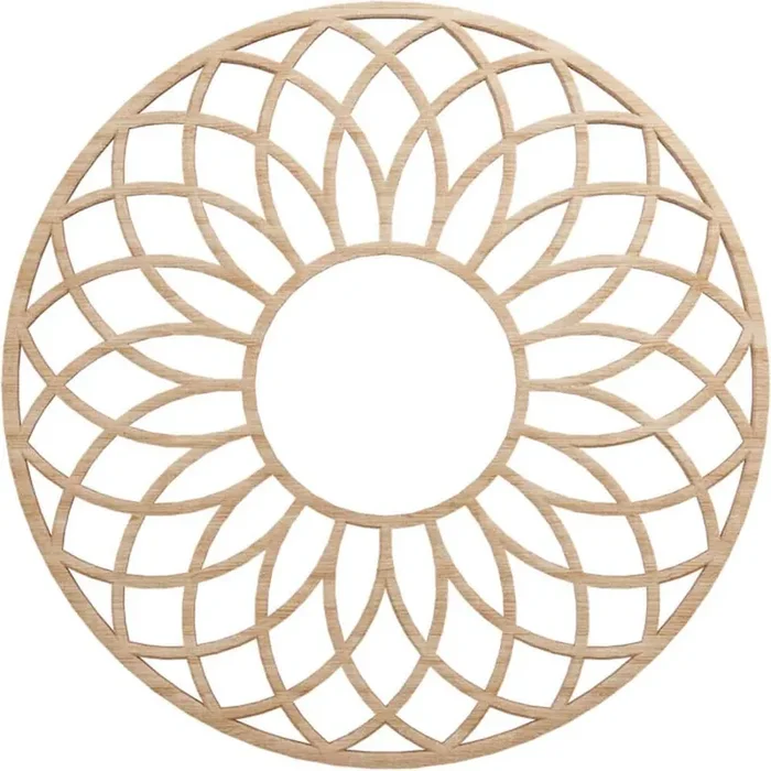 0.375 in. x 6.875 in. x 20 in. Wood Medallion Moulding