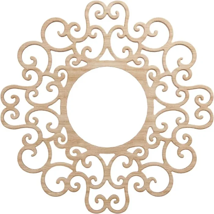 0.375 in. x 7.625 in. x 20 in. Wood Medallion Moulding