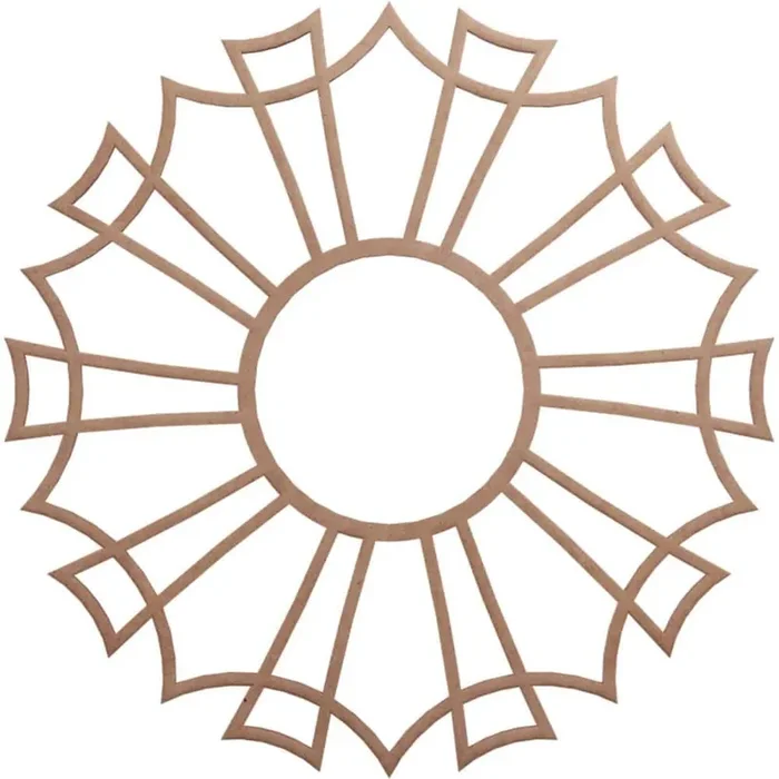 0.375 in. x 7.75 in. x 22 in. Wood Medallion Moulding