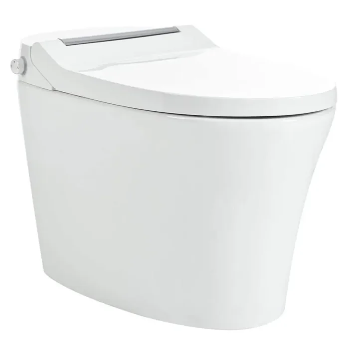 1/1.28 GPF Smart One Piece Elongated Toilet with Built-in Heated Seat and Adjustable Temp Heated Seat in White