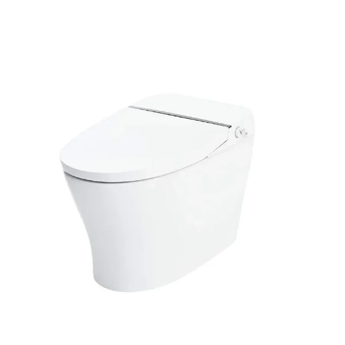 1/1.28 GPF Tankless Smart Toilet in White with Dual Flush, Self-Cleaning Nozzle, Foot Sensor Flush, Knob Control