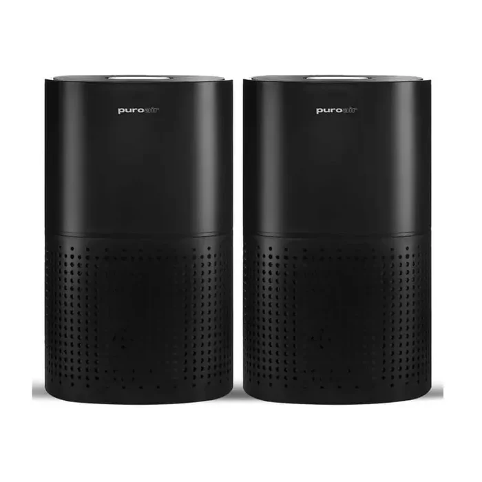 1,115 Sq. Ft. HEPA Air Purifiers for Home Filters Up To 99% of Pollutants, Smoke, Pollen and Dust in Black – (2-Pack)