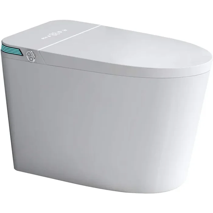 1.25 GPF Dual Flush Elongated Smart Toilet with Instant Warm Water Sprayer and Dryer Auto Flush /Foot Sensor in White