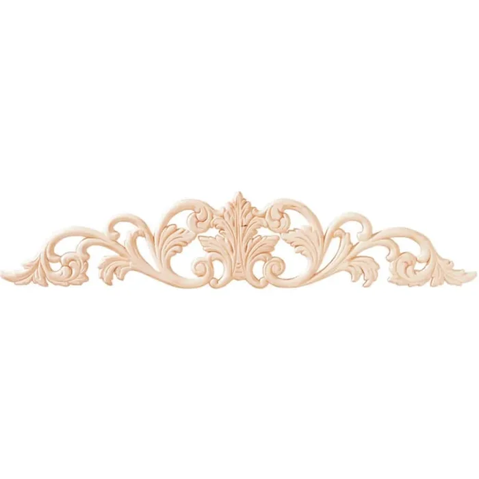 1/4 in. D x 4-1/4 in. W x20-1/4 in. L Oak Wood Acanthus Accent Applique and Onlay
