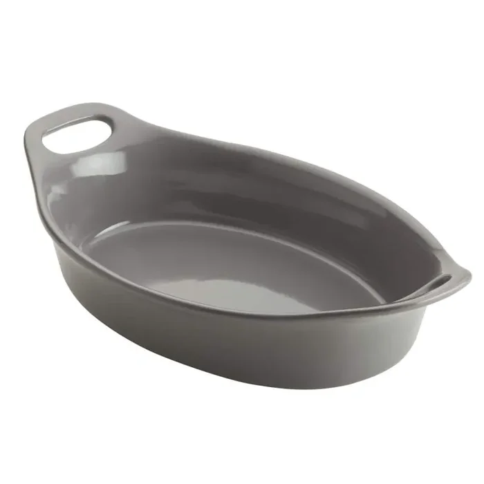 1.5 Qt. Gray Ceramics Oval Baker