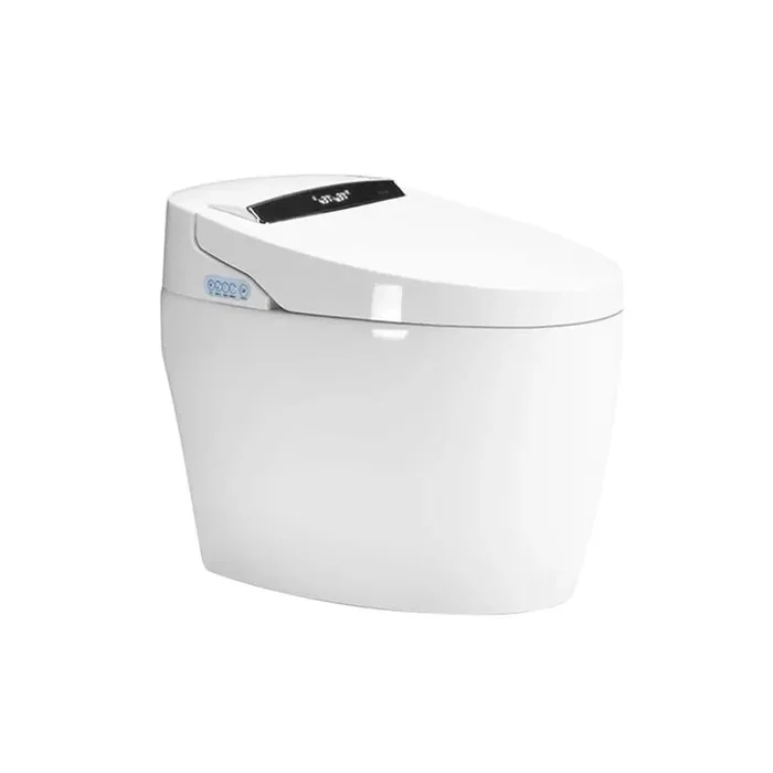 1.6 GPF Single Flush Elongated Smart Toilets with Heated Bidet Seat with Bidet Built and Dryer and Warm Water in White