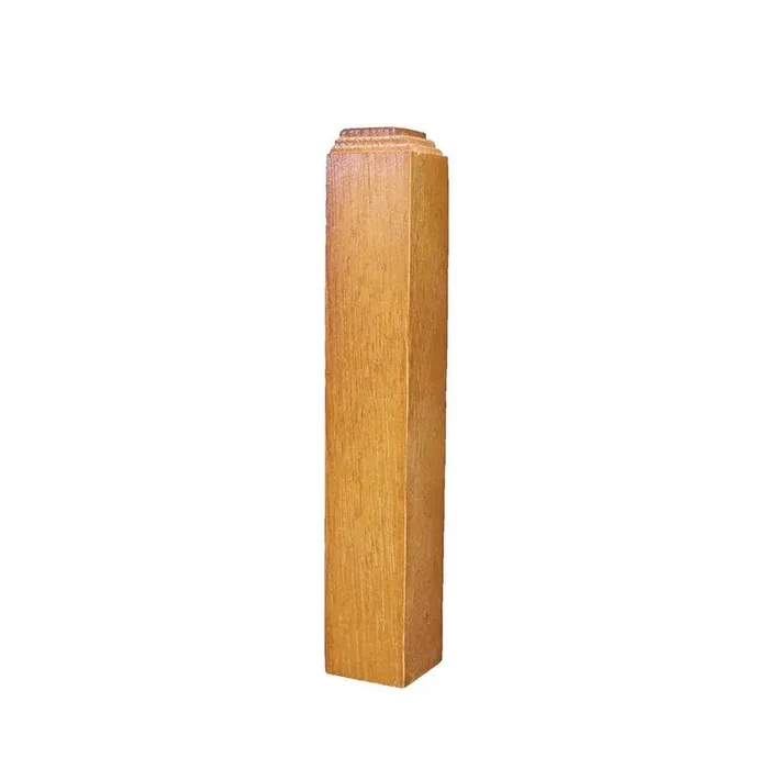 1 in. D x 1 in. W x 6 in. L Stained Golden Oak Wood Inside Base Corner Block