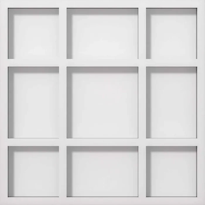 1 in. P X 3-1/2 in. C X 10 in. OD Rubik Architectural Grade PVC Contemporary Ceiling Medallion