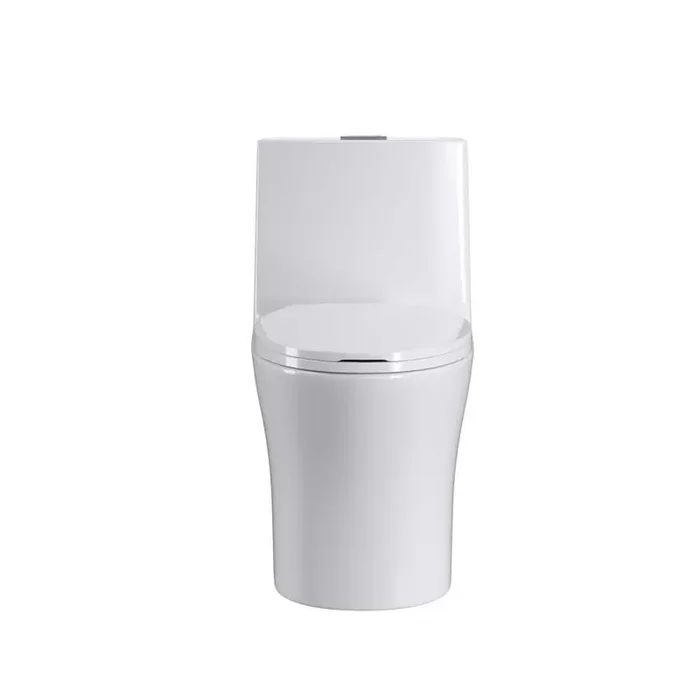 1-Piece 1.1 GPF/1.6 GPF Dual Flush Elongated Toilet in White Siphonic Jet with Toilet Seat Included
